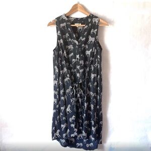 Anthropologie hi-lo zebra tie dress from Porridge